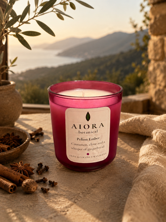 Pelion Ember φυτικό κερί από ελαιόλαδο και καρύδα AUTUMN SPICE
