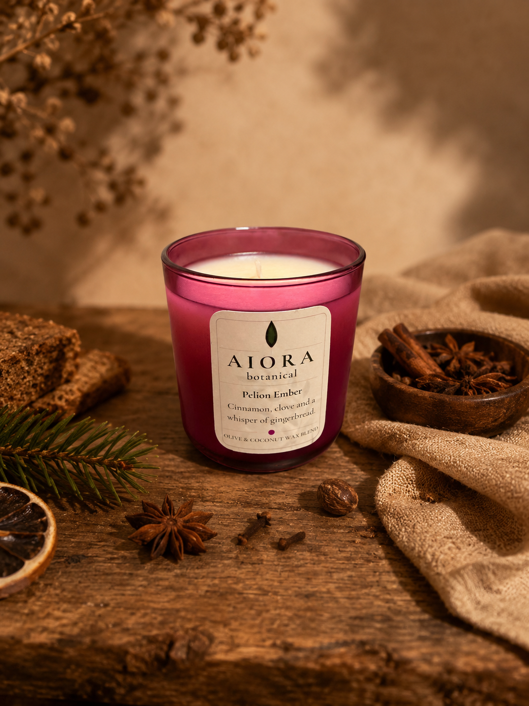Pelion Ember φυτικό κερί από ελαιόλαδο και καρύδα AUTUMN SPICE
